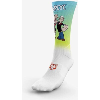 Chaussettes Otso Popeye & Olive bleu ciel vert blanc - XS-S - Publicité Chaussettes Otso Popeye & Olive bleu ciel vert blanc - XS-S - Publicité