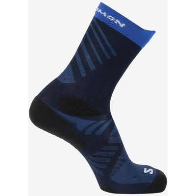 Chaussettes Salomon Aero Crew bleu marine bleu électrique noir - 36-38 - Publicité Chaussettes Salomon Aero Crew bleu marine bleu électrique noir - 36-38 - Publicité