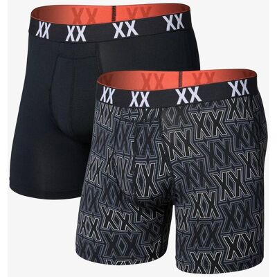 Boxer SAXX Multi-Sport Mesh noir gris (2 unités) - XL - Publicité Boxer SAXX Multi-Sport Mesh noir gris (2 unités) - XL - Publicité
