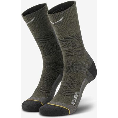 Chaussettes Salewa Ortles Merino Crew vert olive gris foncé noir - 42-44 - Publicité Chaussettes Salewa Ortles Merino Crew vert olive gris foncé noir - 42-44 - Publicité