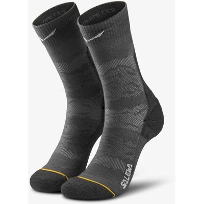 Chaussettes Salewa Ortles Merino Crew gris foncé noir jaune - 42-44 - Publicité Chaussettes Salewa Ortles Merino Crew gris foncé noir jaune - 42-44 - Publicité