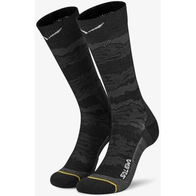 Chaussettes Salewa Ortles Merino genou noir gris femme - 36-38 - Publicité Chaussettes Salewa Ortles Merino genou noir gris femme - 36-38 - Publicité