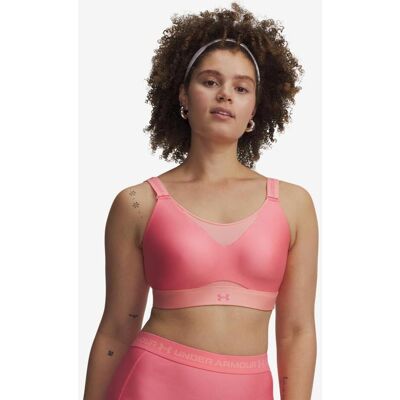 Soutien-gorge de sport Under Armour Infinity High 2.0 rose chewing-gum - S/A-C - Publicité Soutien-gorge de sport Under Armour Infinity High 2.0 rose chewing-gum - S/A-C - Publicité