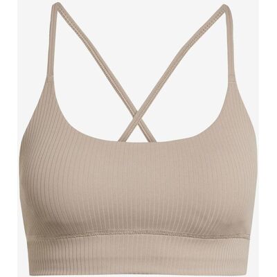 Soutien-gorge adidas All Me Light Support Rib marron clair femme - S - Publicité Soutien-gorge adidas All Me Light Support Rib marron clair femme - S - Publicité