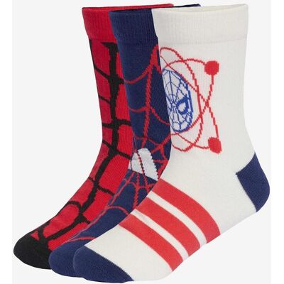 Chaussettes adidas Marvel Spider-Man rouge bleu foncé enfant (3 paires) - S - Publicité Chaussettes adidas Marvel Spider-Man rouge bleu foncé enfant (3 paires) - S - Publicité