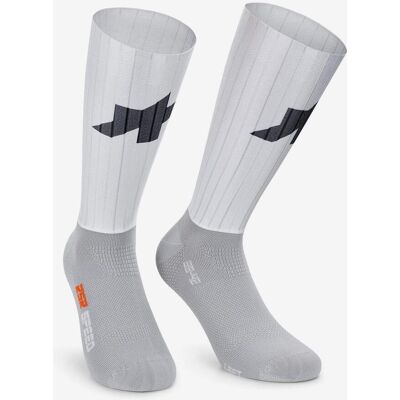 Chaussettes Assos RSR Speed S11 blanc/gris - 36-38 - Publicité Chaussettes Assos RSR Speed S11 blanc/gris - 36-38 - Publicité