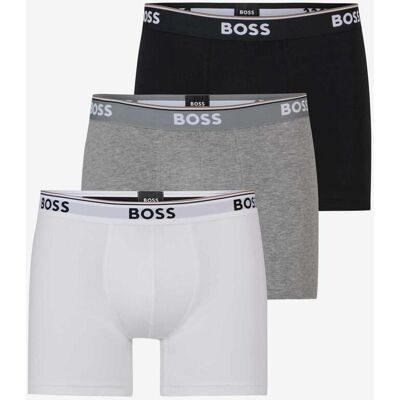 Boxer BOSS Power Logo Cotton blanc gris noir (3 unités) - XL - Publicité Boxer BOSS Power Logo Cotton blanc gris noir (3 unités) - XL - Publicité