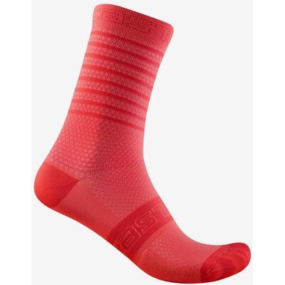 Chaussettes Castelli Superleggera 12 rose orangé femme - L-XL - Publicité Chaussettes Castelli Superleggera 12 rose orangé femme - L-XL - Publicité