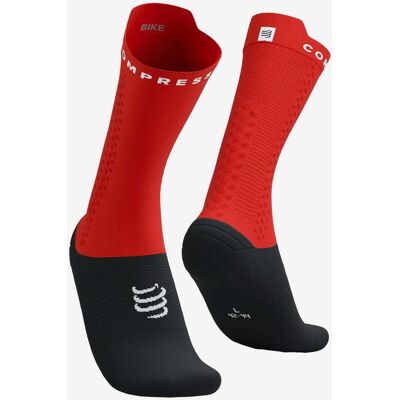 Chaussettes Compressport Pro Racing v4.0 Bike rouge noir - T1 - Publicité Chaussettes Compressport Pro Racing v4.0 Bike rouge noir - T1 - Publicité