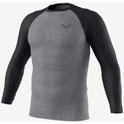 Maillot de corps Dynafit Tour Light manche longue gris noir - L - Publicité Maillot de corps Dynafit Tour Light manche longue gris noir - L - Publicité