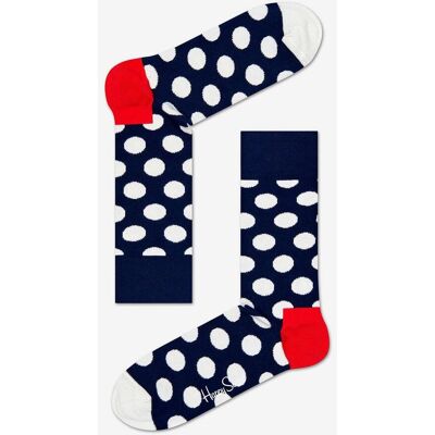 Chaussettes Happy Socks Big Dot bleu marine blanc rouge - 41-46 - Publicité Chaussettes Happy Socks Big Dot bleu marine blanc rouge - 41-46 - Publicité