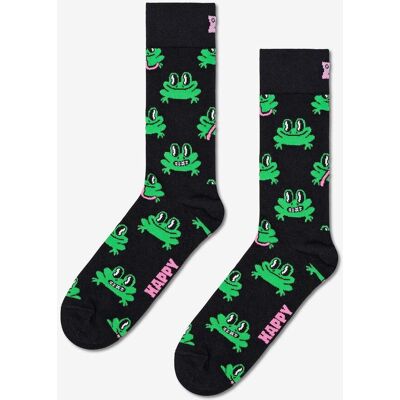 Chaussettes Happy Socks Frog noir vert clair - 36-40 - Publicité Chaussettes Happy Socks Frog noir vert clair - 36-40 - Publicité