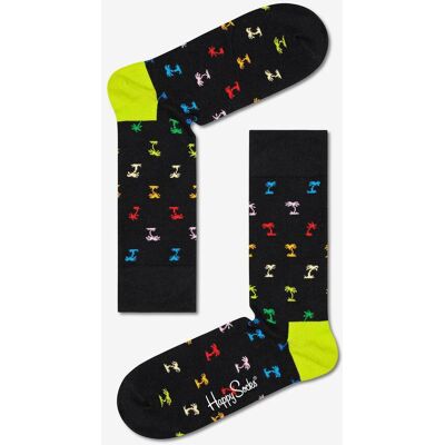 Chaussettes Happy Socks Palm noir jaune - 36-40 - Publicité Chaussettes Happy Socks Palm noir jaune - 36-40 - Publicité