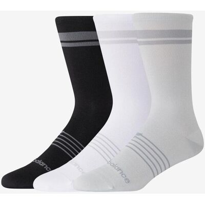 Chaussettes New Balance Pro Run Crew beige blanc noir (3 paires) - S - Publicité Chaussettes New Balance Pro Run Crew beige blanc noir (3 paires) - S - Publicité