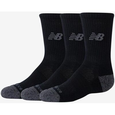 Chaussettes New Balance Active Crew junior noir pur gris (3 paires) - M - Publicité Chaussettes New Balance Active Crew junior noir pur gris (3 paires) - M - Publicité