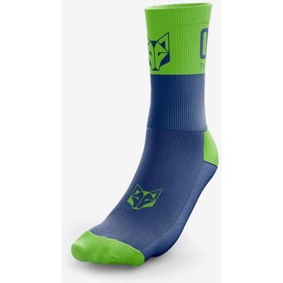Chaussettes Otso Multisport Medium Cut bleu électrique vert - XS-S - Publicité Chaussettes Otso Multisport Medium Cut bleu électrique vert - XS-S - Publicité