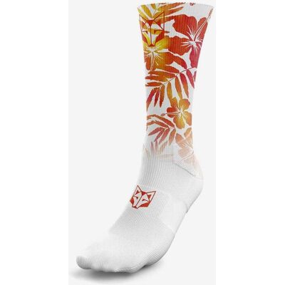Chaussettes Otso Floral orange rouge - XS-S - Publicité Chaussettes Otso Floral orange rouge - XS-S - Publicité
