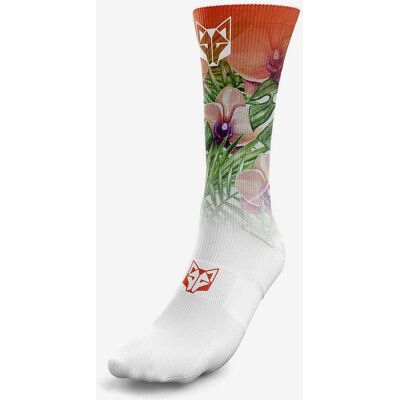Chaussettes Otso Floral orange vert - M - Publicité Chaussettes Otso Floral orange vert - M - Publicité