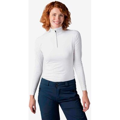 T-shirt intérieur Rossignol Classique Half Zip pour femme blanc - Publicité T-shirt intérieur Rossignol Classique Half Zip pour femme blanc - Publicité