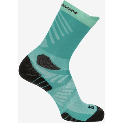 Chaussettes Salomon Aero Crew vert turquoise - XL - Publicité Chaussettes Salomon Aero Crew vert turquoise - XL - Publicité