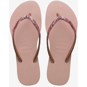 Tongs Havaianas Slim Glitter II rose doré femme - 35-36 - Publicité Tongs Havaianas Slim Glitter II rose doré femme - 35-36 - Publicité