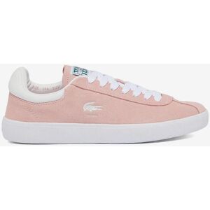 Chaussures Lacoste Baseshot Suede Logo rose blanc femme - 35.5 - Publicité Chaussures Lacoste Baseshot Suede Logo rose blanc femme - 35.5 - Publicité