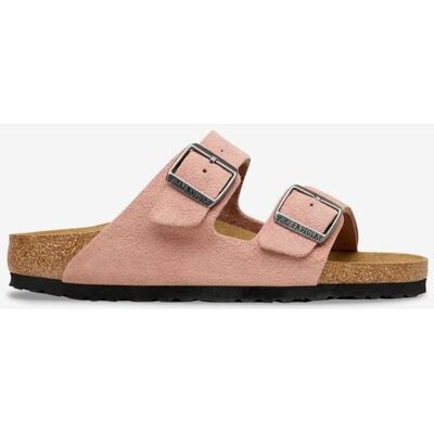 Sandales Birkenstock Arizona Suede Leather largeur étroite rose marron - 44 - Publicité Sandales Birkenstock Arizona Suede Leather largeur étroite rose marron - 44 - Publicité