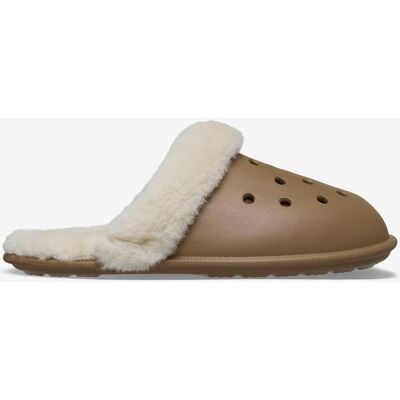 Pantoufles Crocs Classic Fuzz Scuff marron blanc - 45-46 - Publicité Pantoufles Crocs Classic Fuzz Scuff marron blanc - 45-46 - Publicité