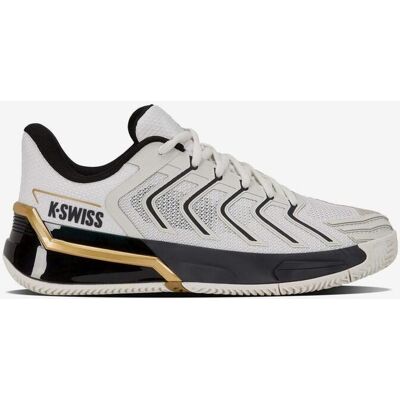 Chaussures K-Swiss Ultrashot 4 Clay blanc noir doré - 40 - Publicité Chaussures K-Swiss Ultrashot 4 Clay blanc noir doré - 40 - Publicité