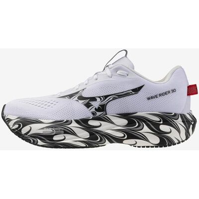 Chaussures Mizuno Wave Rider 30 Disclosure blanc noir rouge - 41 - Publicité Chaussures Mizuno Wave Rider 30 Disclosure blanc noir rouge - 41 - Publicité