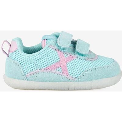 Baskets Munich Baby Koda bleu turquoise rose enfant - 31 - Publicité Baskets Munich Baby Koda bleu turquoise rose enfant - 31 - Publicité