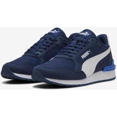 Chaussures Puma ST Runner v4 NL bleu marine blanc junior - 37.5 - Publicité Chaussures Puma ST Runner v4 NL bleu marine blanc junior - 37.5 - Publicité