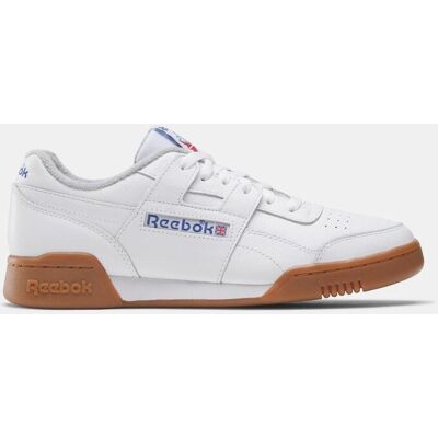 Baskets Reebok Workout Plus blanc marron - 44.5 - Publicité Baskets Reebok Workout Plus blanc marron - 44.5 - Publicité