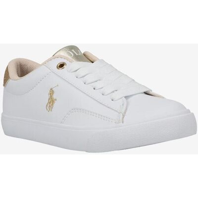 Baskets Ralph Lauren Theron blanc doré enfant - 35 - Publicité Baskets Ralph Lauren Theron blanc doré enfant - 35 - Publicité