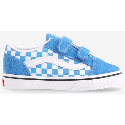 Baskets Vans Old Skool V bleu blanc bébé - 19 - Publicité Baskets Vans Old Skool V bleu blanc bébé - 19 - Publicité