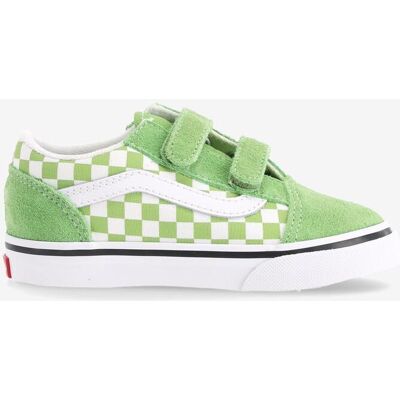 Baskets Vans Old Skool Sidestripe vert blanc bébé - 24.5 - Publicité Baskets Vans Old Skool Sidestripe vert blanc bébé - 24.5 - Publicité