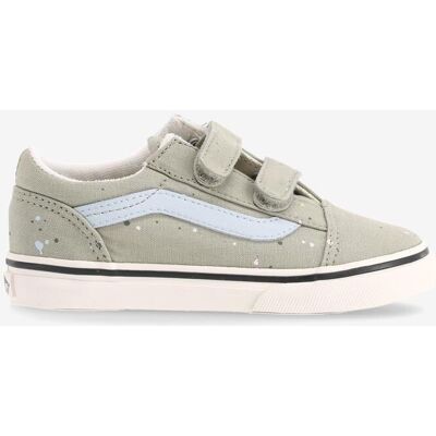 Baskets Vans Old Skool Sidestripe beige bleu bébé - 23.5 - Publicité Baskets Vans Old Skool Sidestripe beige bleu bébé - 23.5 - Publicité