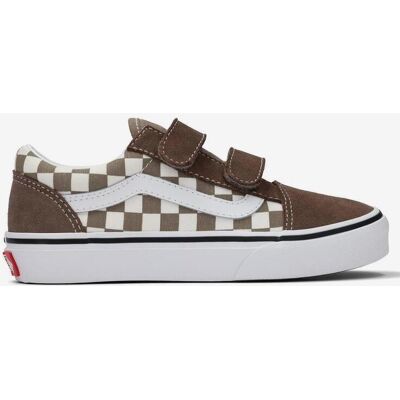Baskets Vans Old Skool V marron blanc junior - 34 - Publicité Baskets Vans Old Skool V marron blanc junior - 34 - Publicité