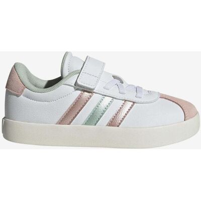 Chaussures adidas VL Court 3.0 blanc pur rose enfant - 33.5 - Publicité Chaussures adidas VL Court 3.0 blanc pur rose enfant - 33.5 - Publicité