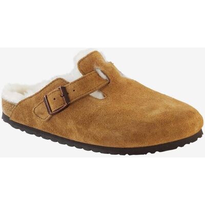 Sabots Birkenstock Boston VL Shearling largeur étroite marron blanc - 37 - Publicité Sabots Birkenstock Boston VL Shearling largeur étroite marron blanc - 37 - Publicité