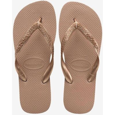 Tongs Havaianas Top Tiras rose doré femme - 37-38 - Publicité Tongs Havaianas Top Tiras rose doré femme - 37-38 - Publicité