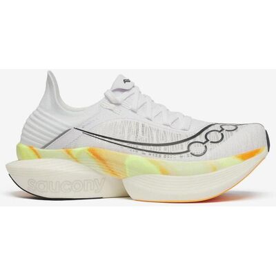 Chaussures Saucony Endorphin Elite 2 blanc jaune - 42.5 - Publicité Chaussures Saucony Endorphin Elite 2 blanc jaune - 42.5 - Publicité