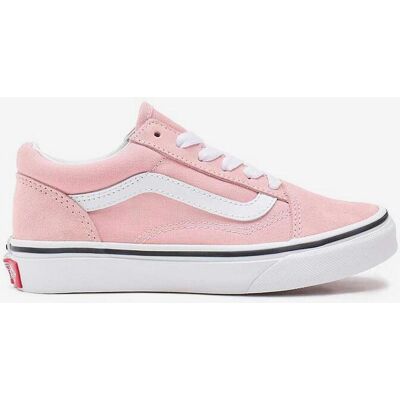 Chaussures Vans Old Skool rose blanc junior - 27 - Publicité Chaussures Vans Old Skool rose blanc junior - 27 - Publicité