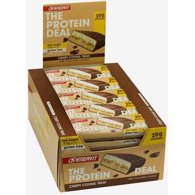 Barre protéinée Enervit The Protein Deal 55 g saveur crispie cookie 25 unités - Publicité Barre protéinée Enervit The Protein Deal 55 g saveur crispie cookie 25 unités - Publicité