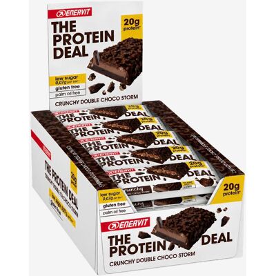 Barre protéinée Enervit The Protein Deal 55 g saveur chocolat 25 unités - Publicité Barre protéinée Enervit The Protein Deal 55 g saveur chocolat 25 unités - Publicité