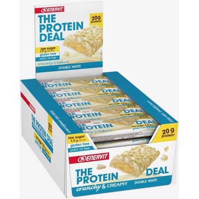 Barre protéinée Enervit The Protein Deal 55 g saveur double chocolat 25 unités - Publicité Barre protéinée Enervit The Protein Deal 55 g saveur double chocolat 25 unités - Publicité