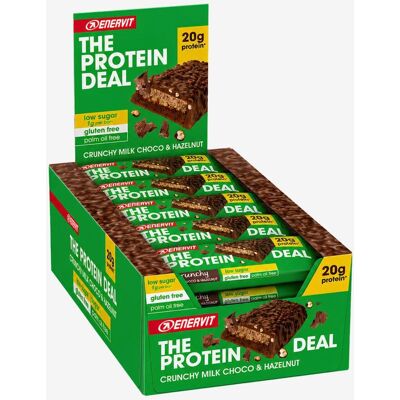 Barre protéinée Enervit The Protein Deal 55 g saveur chocolat croustillant 25 unités - Publicité Barre protéinée Enervit The Protein Deal 55 g saveur chocolat croustillant 25 unités - Publicité
