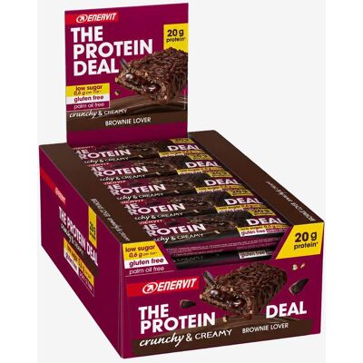Barre protéinée Enervit The Protein Deal 55 g saveur brownie 25 unités - Publicité Barre protéinée Enervit The Protein Deal 55 g saveur brownie 25 unités - Publicité