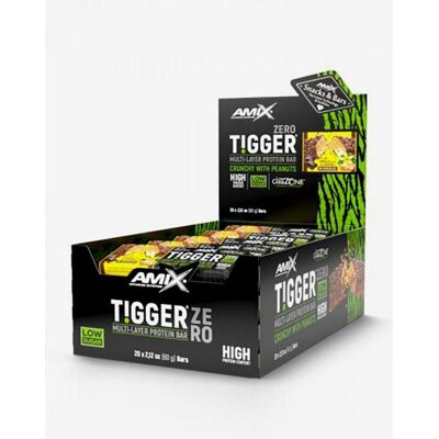Barre Protéinée Amix Tigger Zero Saveur Chocolat Caramel - Barre Énergétique - Publicité Barre Protéinée Amix Tigger Zero Saveur Chocolat Caramel - Barre Énergétique - Publicité