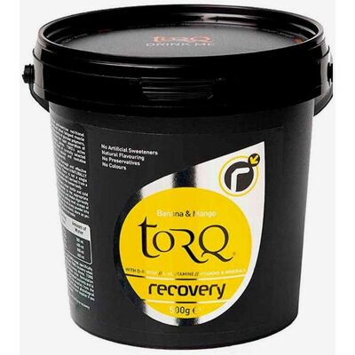 Boîte Torq Recovery saveur banane et mangue 500 g - Boisson de récupération - Publicité Boîte Torq Recovery saveur banane et mangue 500 g - Boisson de récupération - Publicité